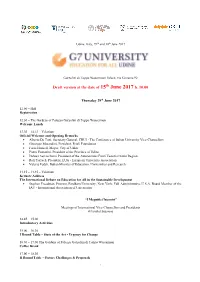 Draft Version at the Date of 15Th June 2017 H. 10.00