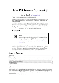Freebsd Release Engineering