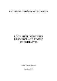 Loop Pipelining with Resource and Timing Constraints