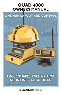 Quad 4000 Owners Manual One Man Layout and Control
