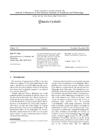 Quasicrystals