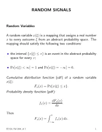 Random Signals