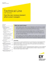 Technical Line: How the New Revenue Standard Affects Asset Managers