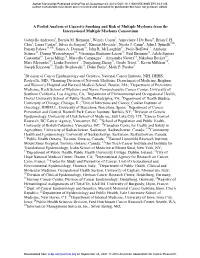 A Pooled Analysis of Cigarette Smoking and Risk of Multiple Myeloma from the International Multiple Myeloma Consortium