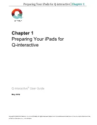 Chapter 1 Preparing Your Ipads for Q-Interactive