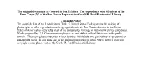 Correspondence with Members of the Press Corps (2)” of the Ron Nessen Papers at the Gerald R