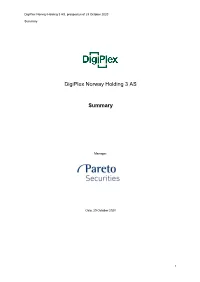 Digiplex Norway Holding 3 AS Summary