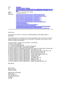 Good Evening This Is the First in a Series of 8 E-Mails for the Wylfa