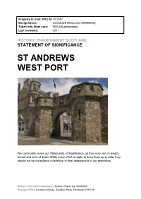 St Andrews West Port