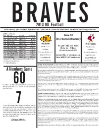 2013 OUTM Football a Numbers Game