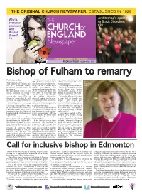 Bishop of Fulham to Remarry