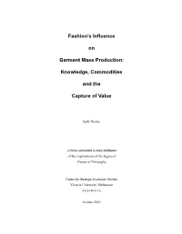 Fashion's Influence on Garment Mass Production