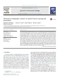 Mechanical Stratigraphic Controls on Natural Fracture Spacing and Penetration