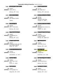 Organization Billing Information (Updated 08/03/2020)