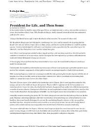 President for Life, and Then Some - Nytimes.Com Page 1 of 2
