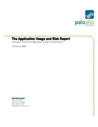 The Application Usage and Risk Report an Analysis of End User Application Trends in the Enterprise