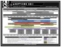 Adepticon 2011 Schedule Last Update: 01.11.2011