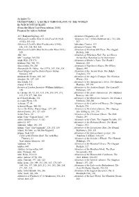An Index to CROSSOVERS 1: a SECRET CHRONOLOGY of the WORLD by WIN SCOTT ECKERT (From the Black Coat Press Edition, 2010) Prepared by Adrian Nebbett