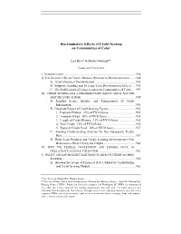 Discriminatory Effects of Credit Scoring on Communities of Color