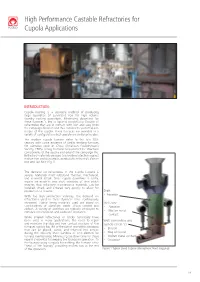 High Performance Castable Refractories for Cupola Applications