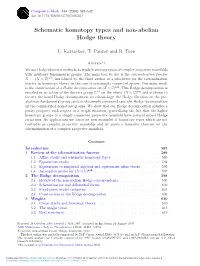 Schematic Homotopy Types and Non-Abelian Hodge Theory