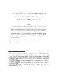 The Competitive Conduct of Consumer Cooperatives∗