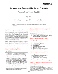 555R-01 Removal and Reuse of Hardened Concrete