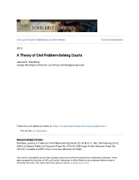 A Theory of Civil Problem-Solving Courts