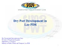 Dry Port Development in Lao PDR