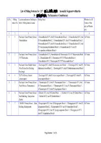 List of Polling Stations for 217 ஒ ட ப டார Assembly Segment Within The