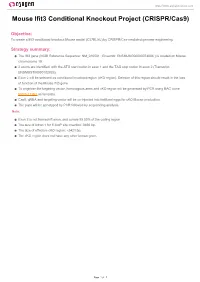 Mouse Ifit3 Conditional Knockout Project (CRISPR/Cas9)