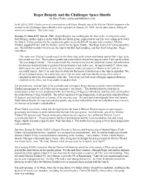 Roger Boisjoly and the Challenger Space Shuttle by Dave Potter, Palousemindfulness.Com