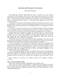 Adventists and Ecumenical Conversation