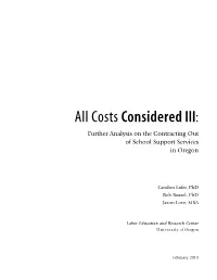 ALL COSTS CONSIDERED III — LERC Report on Contracting