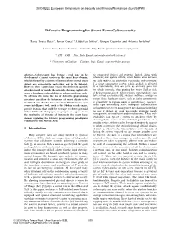 Defensive Programming for Smart Home Cybersecurity