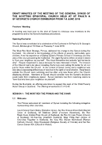 Draft Minutes of the General Synod 2018