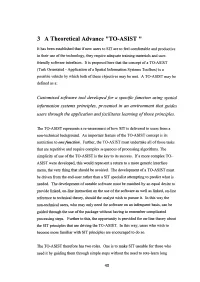 "TO-ASIST " Customised Software Tool Developed for A