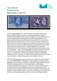 Victory Issue Date of Issue: 11 JUNE 1946