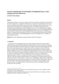 Consumer Shopping Value Post-Print