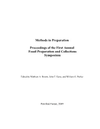 Paleontological Skill and the Role of the Fossil Preparator