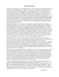 Paul O'dette Program Notes