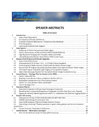 Speaker Abstracts