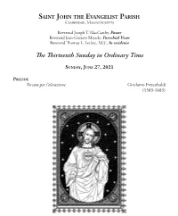 The Thirteenth Sunday in Ordinary Time