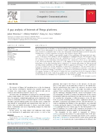 A Gap Analysis of Internet-Of-Things Platforms