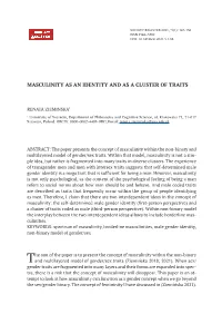 Masculinity As an Identity and As a Cluster of Traits