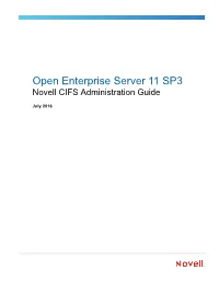 Novell CIFS for Linux Administration Guide 9.4.2 Creating Shared Pools and Accessing Sharepoints