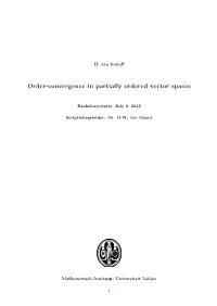 Order-Convergence in Partially Ordered Vector Spaces