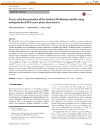 Precise Orbit Determination of the Sentinel-3A Altimetry Satellite Using Ambiguity-ﬁxed GPS Carrier Phase Observations