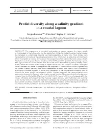 Protist Diversity Along a Salinity Gradient in a Coastal Lagoon
