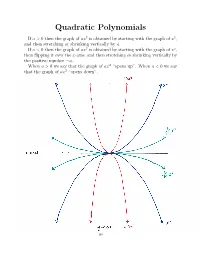 Quadratic Polynomials